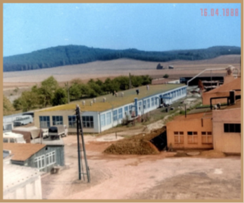 Archival photo of the production facility