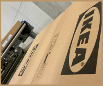 Pallets of furniture ready for shipment from the Postęp warehouse – large-scale furniture production